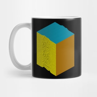 3D Colored Unknown Pleasures Inspired Graphic Design Artwork Mug